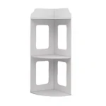 Raft de Colt pentru Birou 2 Etajere Compact 60x24x24cm Alb