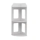 Raft de Colt pentru Birou 2 Etajere Compact 60x24x24cm Alb