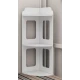 Raft de Colt pentru Birou 2 Etajere Compact 60x24x24cm Alb