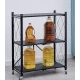 Raft depozitare metalic pliabil pe roti 3 polite 71,5 x 39 x 89 cm