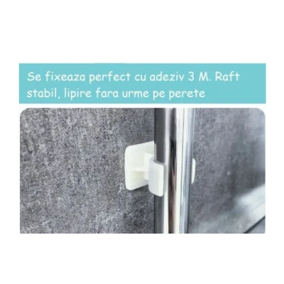Raft depozitare peste toaleta 3 polite etajera baie
