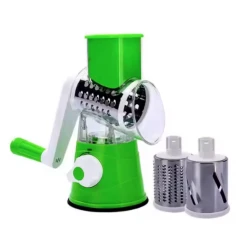 Razatoare cu manivela si 3 accesorii de ras Verde/Alb 11 x 6 x 23 cm