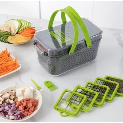 Razatoare multifunctionala pentru fructe si legume 22 piese lame din otel inoxidabil MD