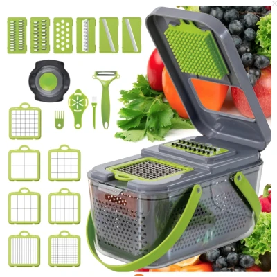 Razatoare multifunctionala pentru fructe si legume 22 piese lame din otel inoxidabil MD