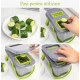 Razatoare multifunctionala pentru fructe si legume 22 piese lame din otel inoxidabil gri / verde