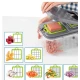 Razatoare multifunctionala pentru fructe si legume 22 piese lame din otel inoxidabil gri / verde