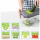 Razatoare multifunctionala pentru fructe si legume 22 piese lame din otel inoxidabil gri / verde