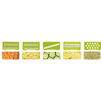 Razatoare multifunctionala Veggie Slicer 16 accesorii incluse lame din otel inoxidabil