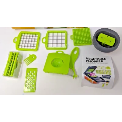 Razatoare multifunctionala Veggie Slicer 16 accesorii incluse lame din otel inoxidabil