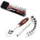 RIB chei tubulare 12 piese 1/4 cu cheie clichet otel crom vanadiu 4-13 mm