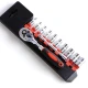 RIB chei tubulare 12 piese 1/4 cu cheie clichet otel crom vanadiu 4-13 mm