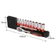 RIB chei tubulare 12 piese 1/4 cu cheie clichet otel crom vanadiu 4-13 mm