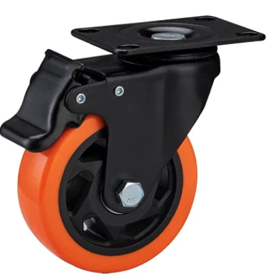 Roata 70mm PORTOCALIE cu frana