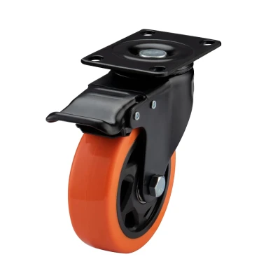 Roata 70mm PORTOCALIE cu frana