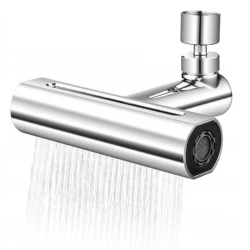Robinet de bucatarie cu extensie 4 moduri curgere apa cascada picaturi de ploaie bule si 2 jeturi