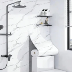 Rola Tapet 3D Autoadeziv model imitatie marmura 3D ALBA 40x300 cm grosime 2.5 cm