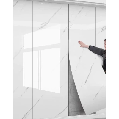 Rola Tapet 3D Autoadeziv model imitatie marmura 3D ALBA 40x300 cm grosime 2.5 cm