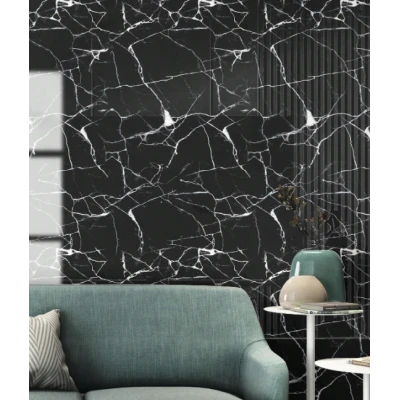 Rola Tapet 3D Autoadeziv model imitatie marmura 3D NEAGRA 40x300 cm grosime 2.5 cm