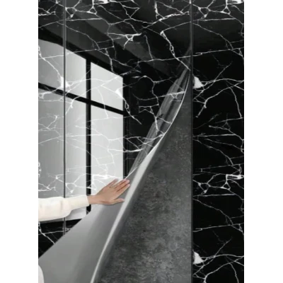 Rola Tapet 3D Autoadeziv model imitatie marmura 3D NEAGRA 40x300 cm grosime 2.5 cm