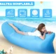 Saltea gonflabila tip sezlong Lazybag material rezistent umflare fara pompa pentru plaja/picnic/camping rucsac de depozitare