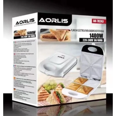 Sandwich Maker AORLIS 1400w AO 78243 cu forme de triunghi si patrat