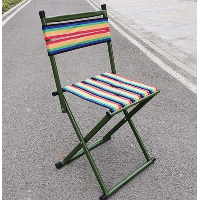 Scaun pliabil camping cu spatar Verde Mov