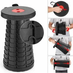 Scaun retractabil cu pliere telescopica pentru camping