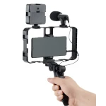 UB Selfie Stick pentru telefonul mobil AY 49X lumina complementara LED trepied microfon