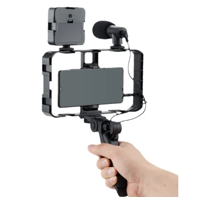 UB Selfie Stick pentru telefonul mobil AY 49X lumina complementara LED trepied microfon