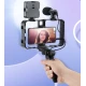 UB Selfie Stick pentru telefonul mobil AY 49X lumina complementara LED trepied microfon