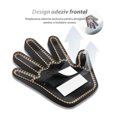 Semn LED auto cu telecomanda design mana 4 moduri efect vizual stralucitor