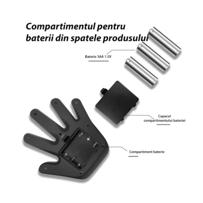 Semn LED auto cu telecomanda design mana 4 moduri efect vizual stralucitor