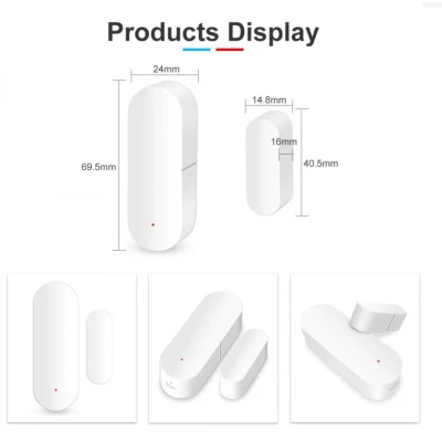 Senzor Magnetic Wireless pentru Usi si Ferestre Compatibil cu Tuya Smart