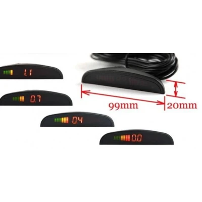 Senzori de parcare universali cu avertizare sonora si pe display negru 22mm