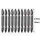 Set 10 Biti de impact cu 2 capete 65mm prindere 1/4 hexagonal 65mm Xph2