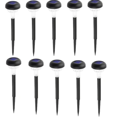 Set 10 lampi solare cu iluminare floare colorata 30 cm