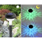 Set 10 lampi solare cu iluminare floare colorata 30 cm