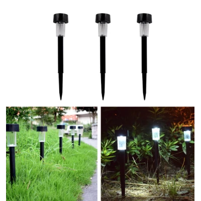 Set 10 lampi solare pentru gradina dimensiune 30 cm cu lumina alba