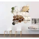 Set 10 Oglinzi Design Hexagon - Oglinzi Decorative Acrilice Cristal - Diamant - Fagure 10 bucati/set