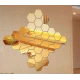 Set 10 Oglinzi Design Hexagon AURII - Oglinzi Decorative Acrilice Cristal - Diamant - Fagure 10 bucati/set