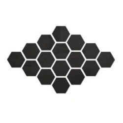 Set 10 Oglinzi Design Hexagon NEGRE - Oglinzi Decorative Acrilice Cristal - Diamant - Fagure 10 bucati/set NEGRE