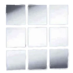 Set 10 Oglinzi Design PATRAT - Oglinzi Decorative Acrilice Cristal - Diamant - Fagure