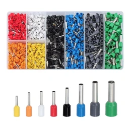 Set 1200 Conectori de sertizare pentru virole de sarma Conector de linie terminala