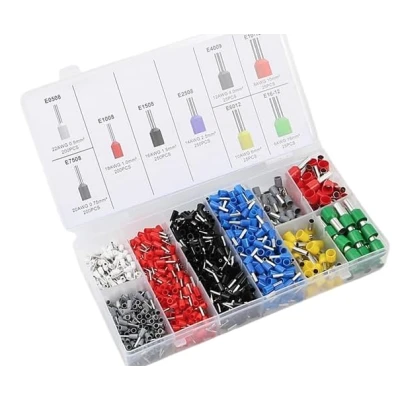 Set 1200 Conectori de sertizare pentru virole de sarma Conector de linie terminala