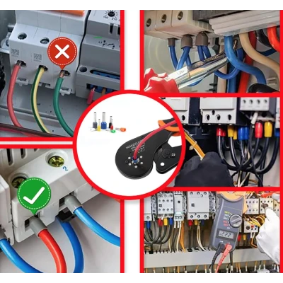 Set 1200 Conectori de sertizare pentru virole de sarma Conector de linie terminala