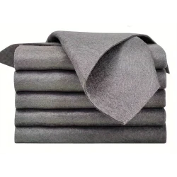 Set 12 lavete microfibra ultra absorbante gri ecologice reutilizabile
