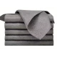 Set 12 lavete microfibra ultra absorbante gri ecologice reutilizabile
