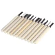 Set 12 mini dalti sculptura lemn lut și ceară cu maner de lemn