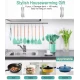Set 12 ustensile de bucatarie Silicon/Lemn Verde