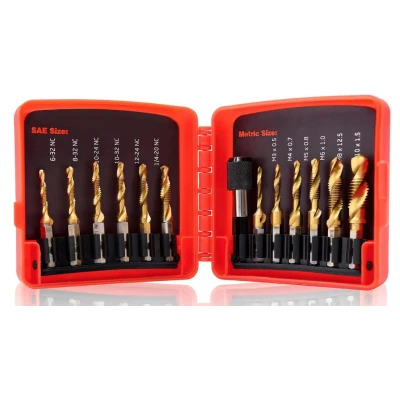 Set 13 piese Burghie si Taroduri combinat SAE si Metric AURII